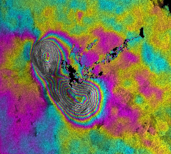 Map of ground movements